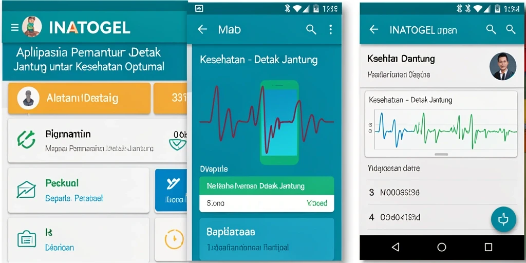 Antarmuka aplikasi INATOGEL untuk pemantauan detak jantung yang efisien.