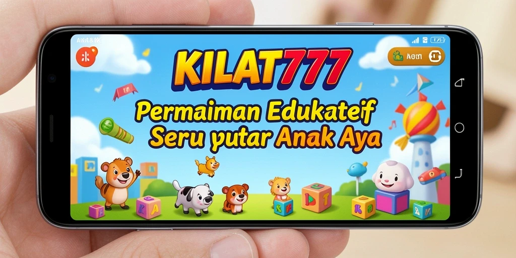 Antarmuka menarik dari aplikasi KILAT777 untuk Game Anak TK.