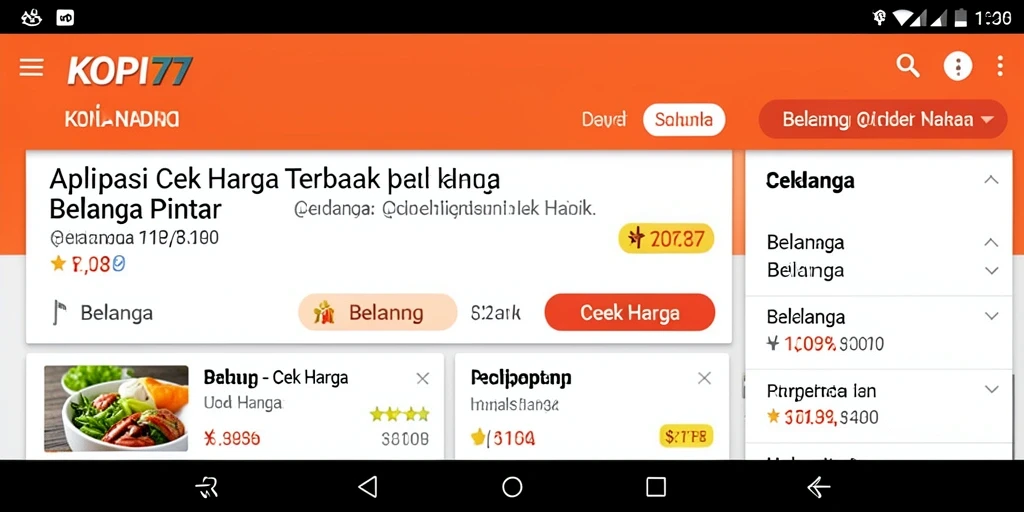 Tampilan antarmuka KOPI77 dengan fitur Cek Harga yang user-friendly.