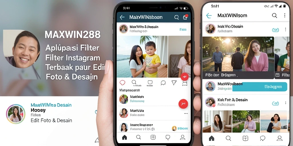 Antarmuka pengguna MAXWIN288 yang menarik dan fungsional untuk aplikasi Filter Instagram.