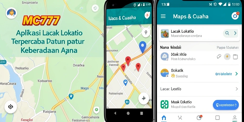 Antarmuka utama MC777 menampilkan lokasi secara real-time dengan peta interaktif.
