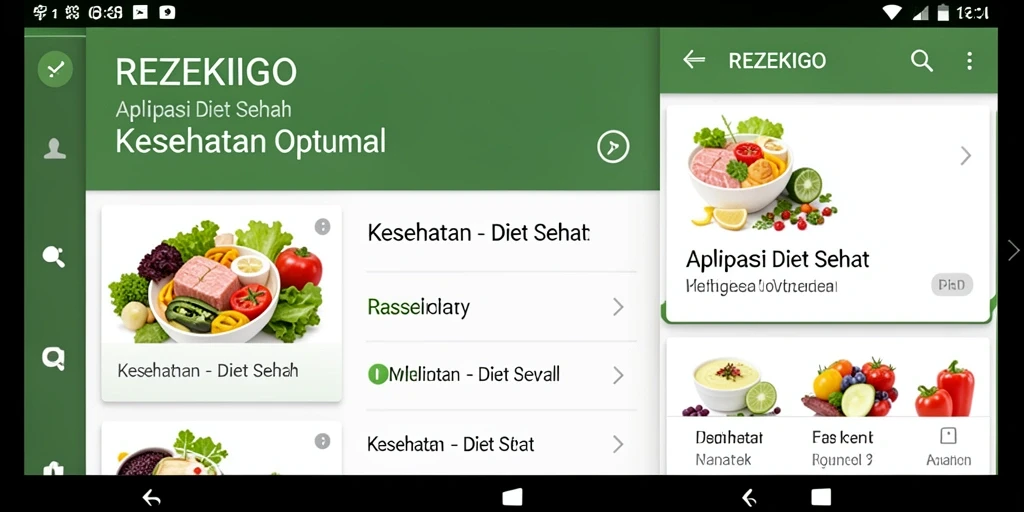 Antarmuka REZEKIGO yang menarik untuk Diet Sehat.