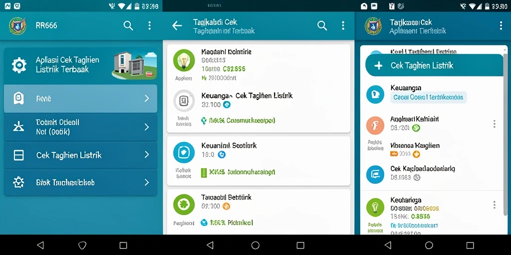 Tampilan antarmuka RR666 untuk cek tagihan listrik yang user-friendly.